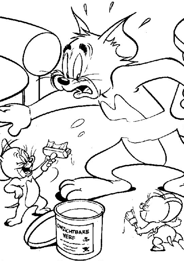 Disegno da colorare: Tom e Jerry (Cartoni animati) #24229 - Pagine da Colorare Stampabili Gratuite