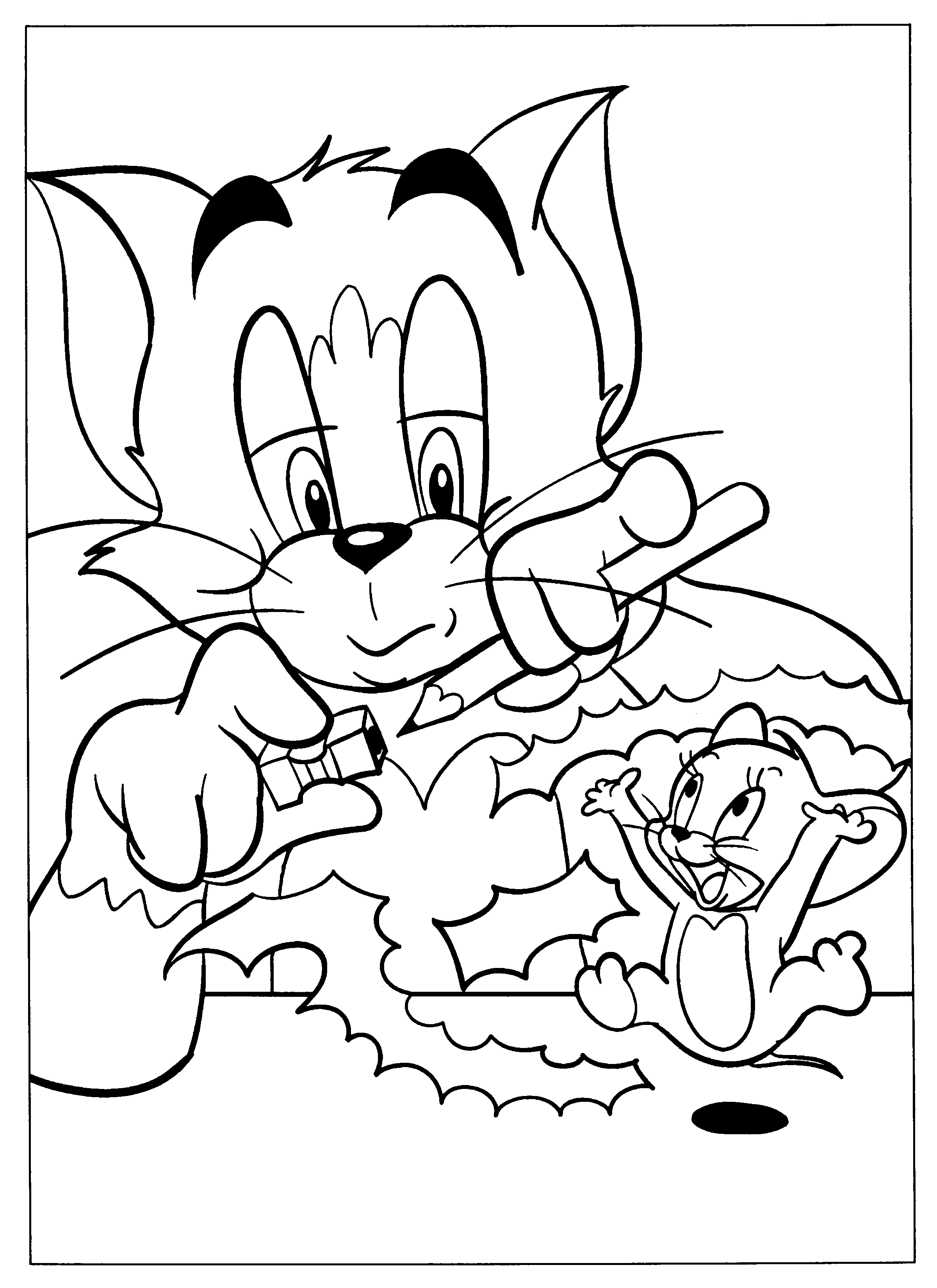 Disegno da colorare: Tom e Jerry (Cartoni animati) #24237 - Pagine da Colorare Stampabili Gratuite