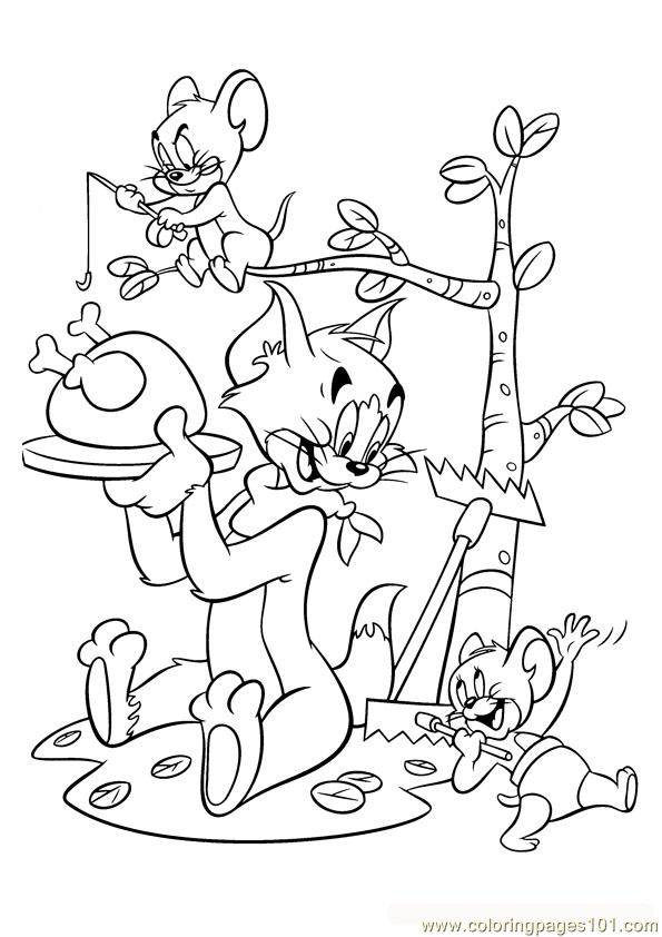 Disegno da colorare: Tom e Jerry (Cartoni animati) #24242 - Pagine da Colorare Stampabili Gratuite