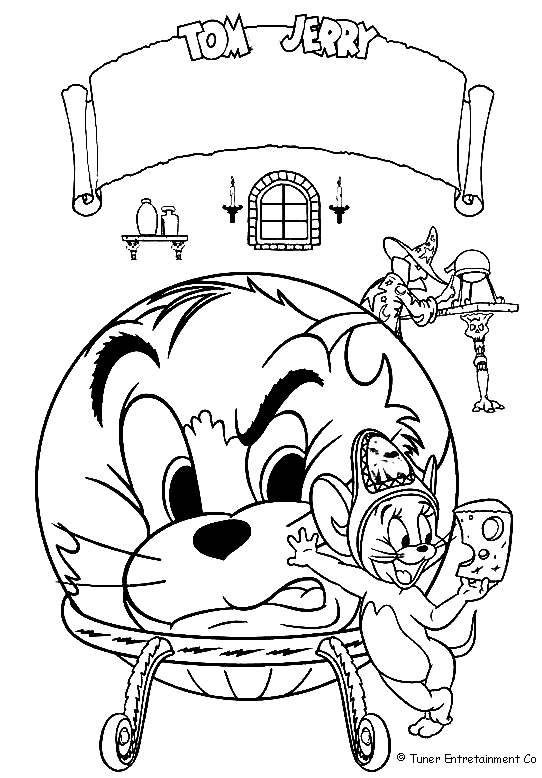 Disegno da colorare: Tom e Jerry (Cartoni animati) #24253 - Pagine da Colorare Stampabili Gratuite
