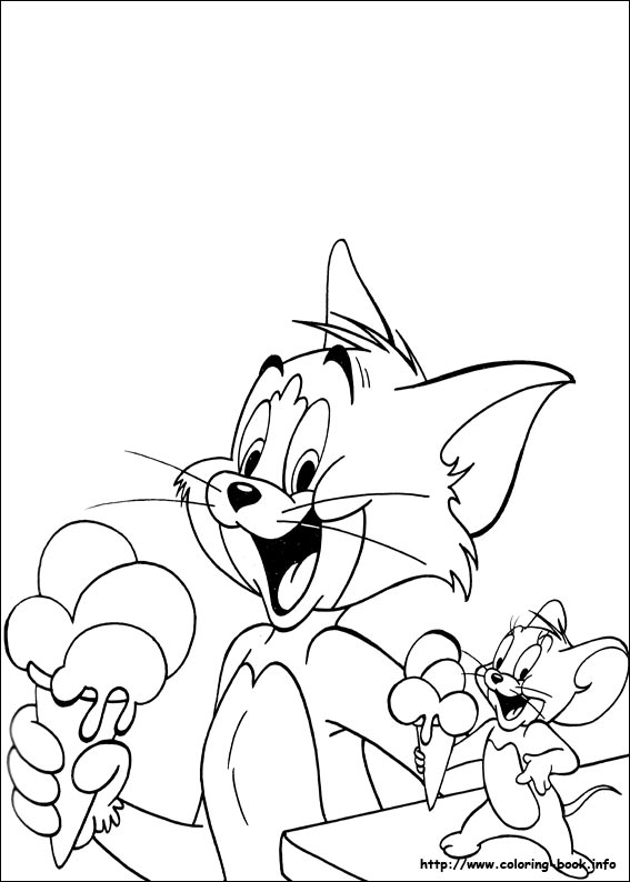 Disegno da colorare: Tom e Jerry (Cartoni animati) #24263 - Pagine da Colorare Stampabili Gratuite
