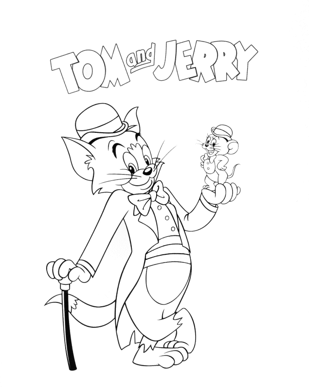 Disegno da colorare: Tom e Jerry (Cartoni animati) #24276 - Pagine da Colorare Stampabili Gratuite