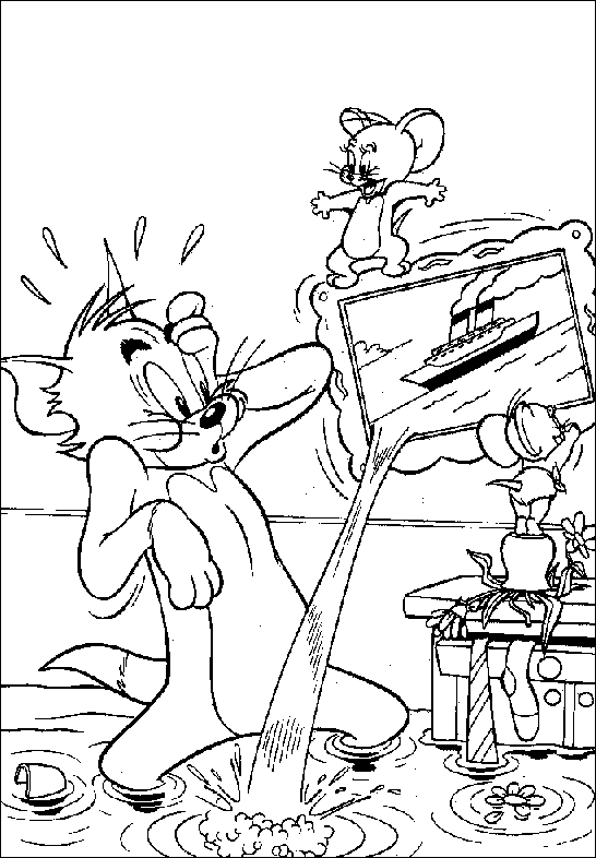 Disegno da colorare: Tom e Jerry (Cartoni animati) #24296 - Pagine da Colorare Stampabili Gratuite
