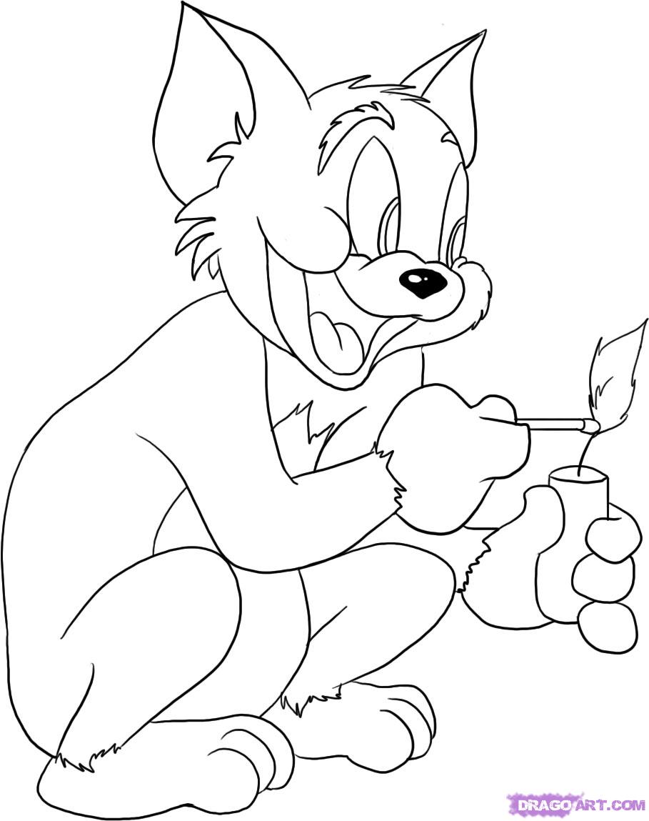 Disegno da colorare: Tom e Jerry (Cartoni animati) #24311 - Pagine da Colorare Stampabili Gratuite