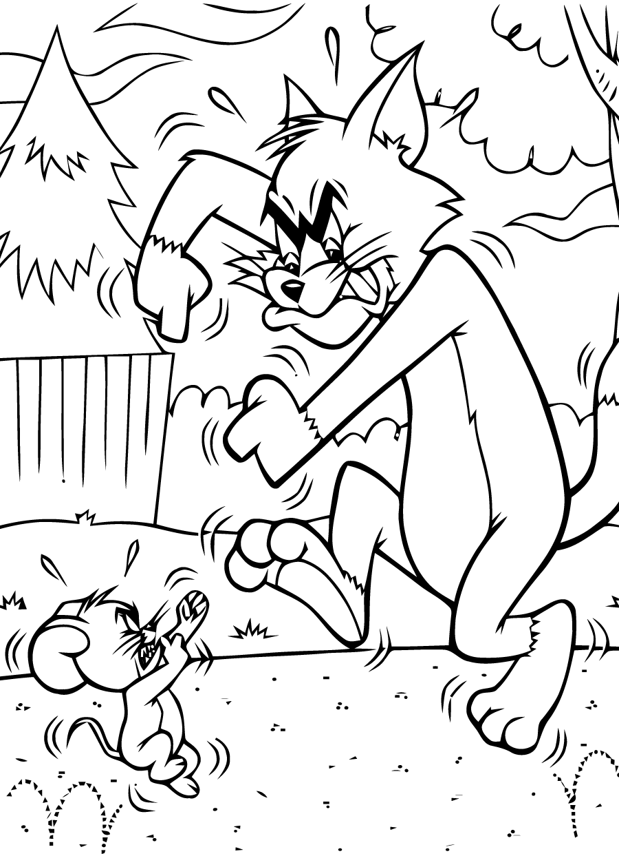 Disegno da colorare: Tom e Jerry (Cartoni animati) #24324 - Pagine da Colorare Stampabili Gratuite