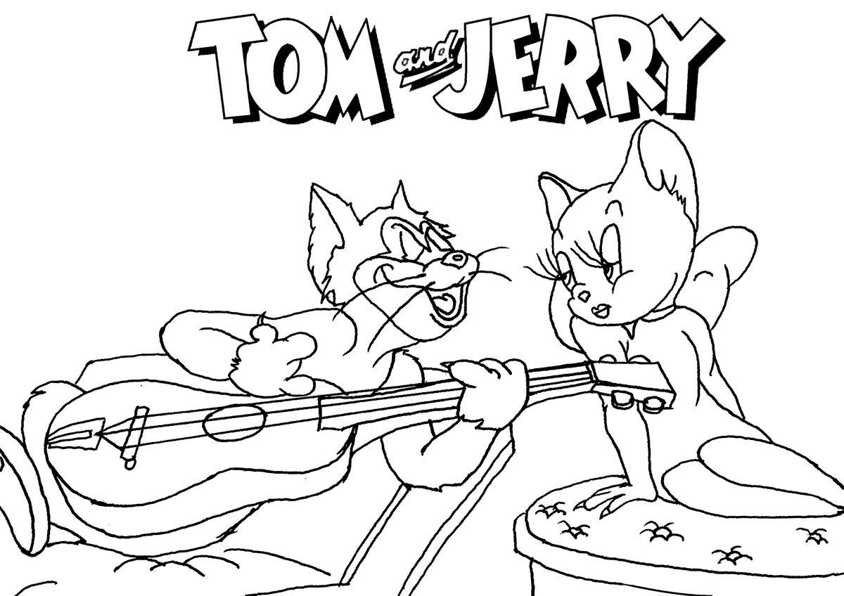Disegno da colorare: Tom e Jerry (Cartoni animati) #24327 - Pagine da Colorare Stampabili Gratuite