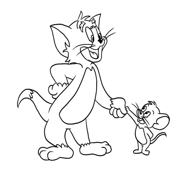 Disegno da colorare: Tom e Jerry (Cartoni animati) #24340 - Pagine da Colorare Stampabili Gratuite
