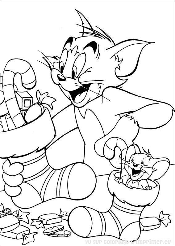 Disegno da colorare: Tom e Jerry (Cartoni animati) #24358 - Pagine da Colorare Stampabili Gratuite