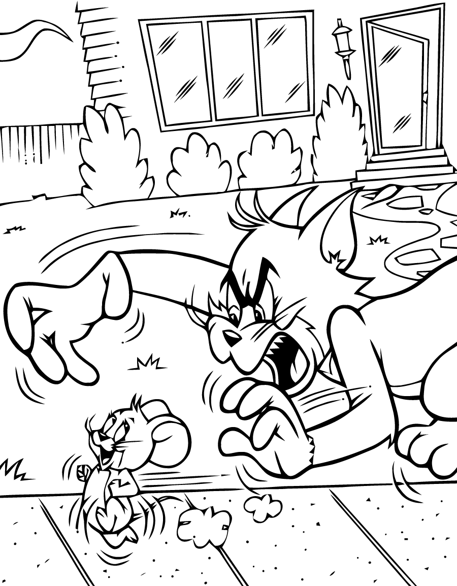 Disegno da colorare: Tom e Jerry (Cartoni animati) #24367 - Pagine da Colorare Stampabili Gratuite