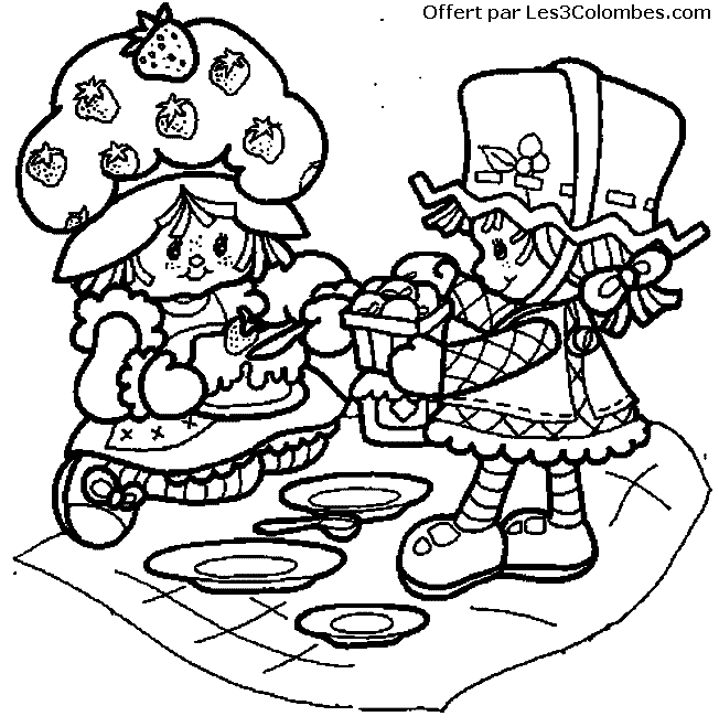 Disegno da colorare: Torta Di Fragole / Fragola (Cartoni animati) #35625 - Pagine da Colorare Stampabili Gratuite