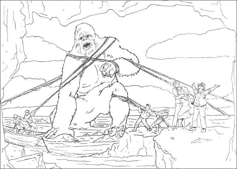 Disegno da colorare: King Kong (Cattivi) #79191 - Pagine da Colorare Stampabili Gratuite