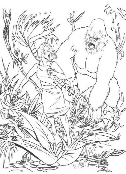 Disegno da colorare: King Kong (Cattivi) #79209 - Pagine da Colorare Stampabili Gratuite
