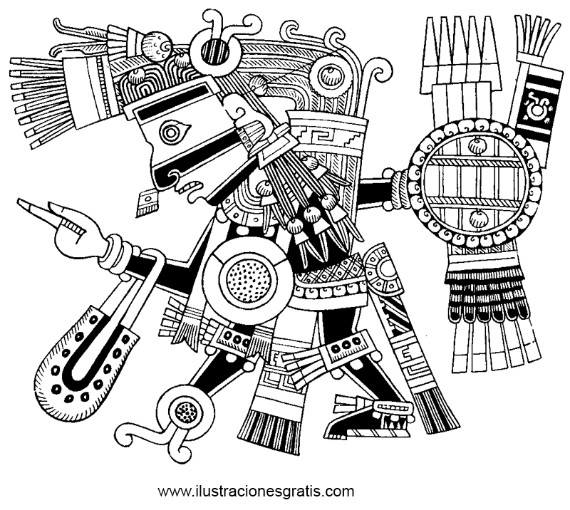 Disegno da colorare: Mitologia azteca (Dei e Dee) #111535 - Pagine da Colorare Stampabili Gratuite