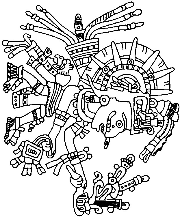 Disegno da colorare: Mitologia azteca (Dei e Dee) #111552 - Pagine da Colorare Stampabili Gratuite