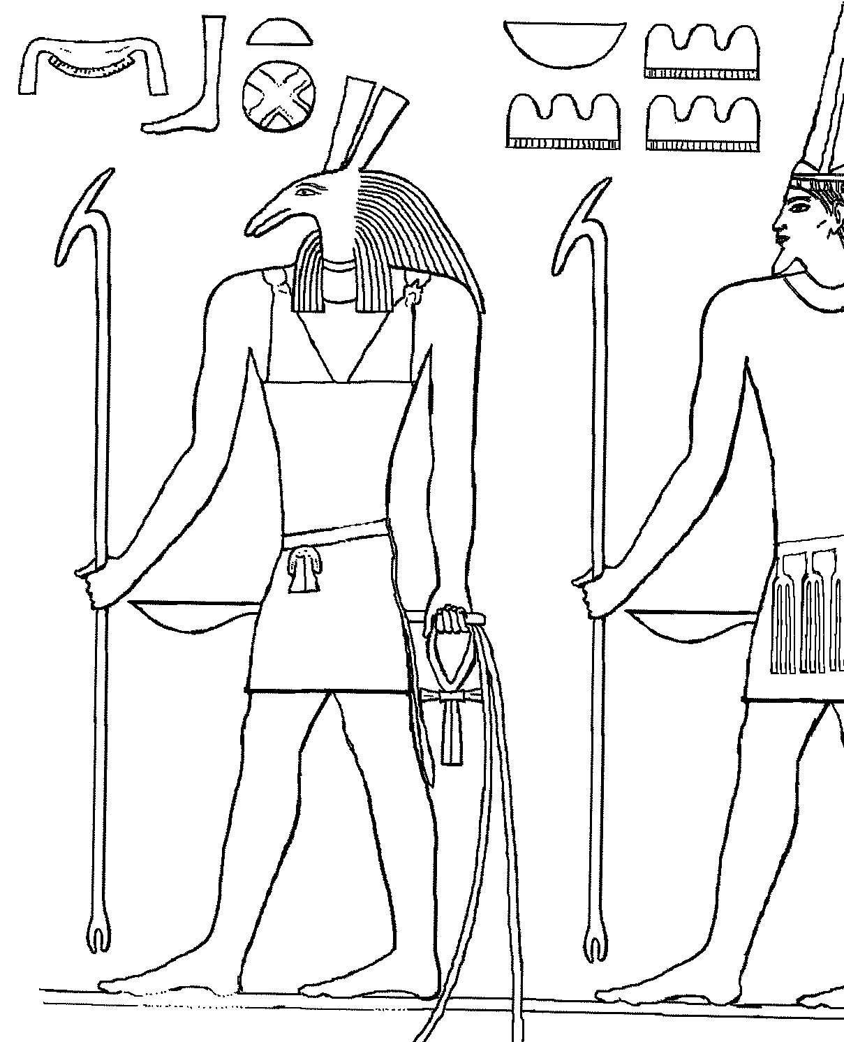 Disegno da colorare: Mitologia Egizia (Dei e Dee) #111254 - Pagine da Colorare Stampabili Gratuite