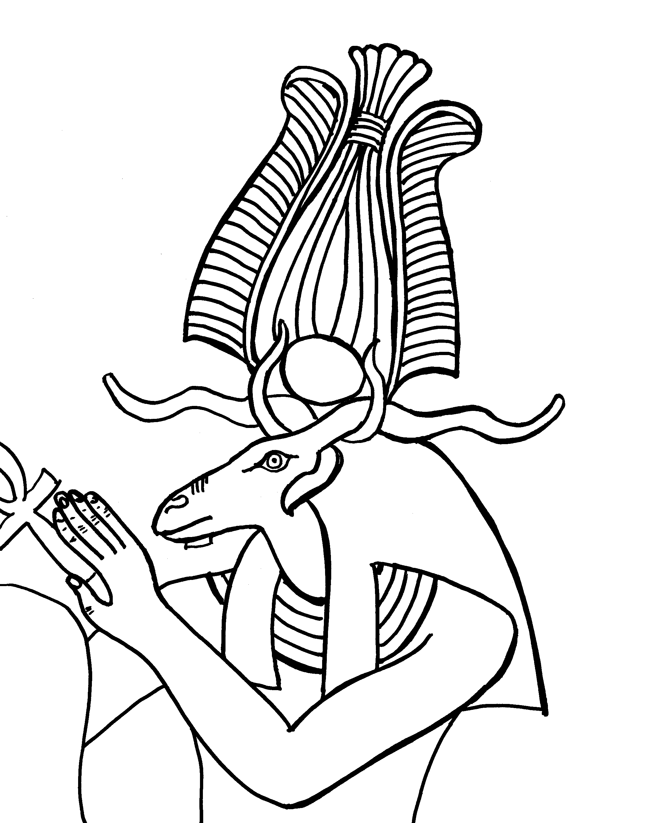 Disegno da colorare: Mitologia Egizia (Dei e Dee) #111376 - Pagine da Colorare Stampabili Gratuite