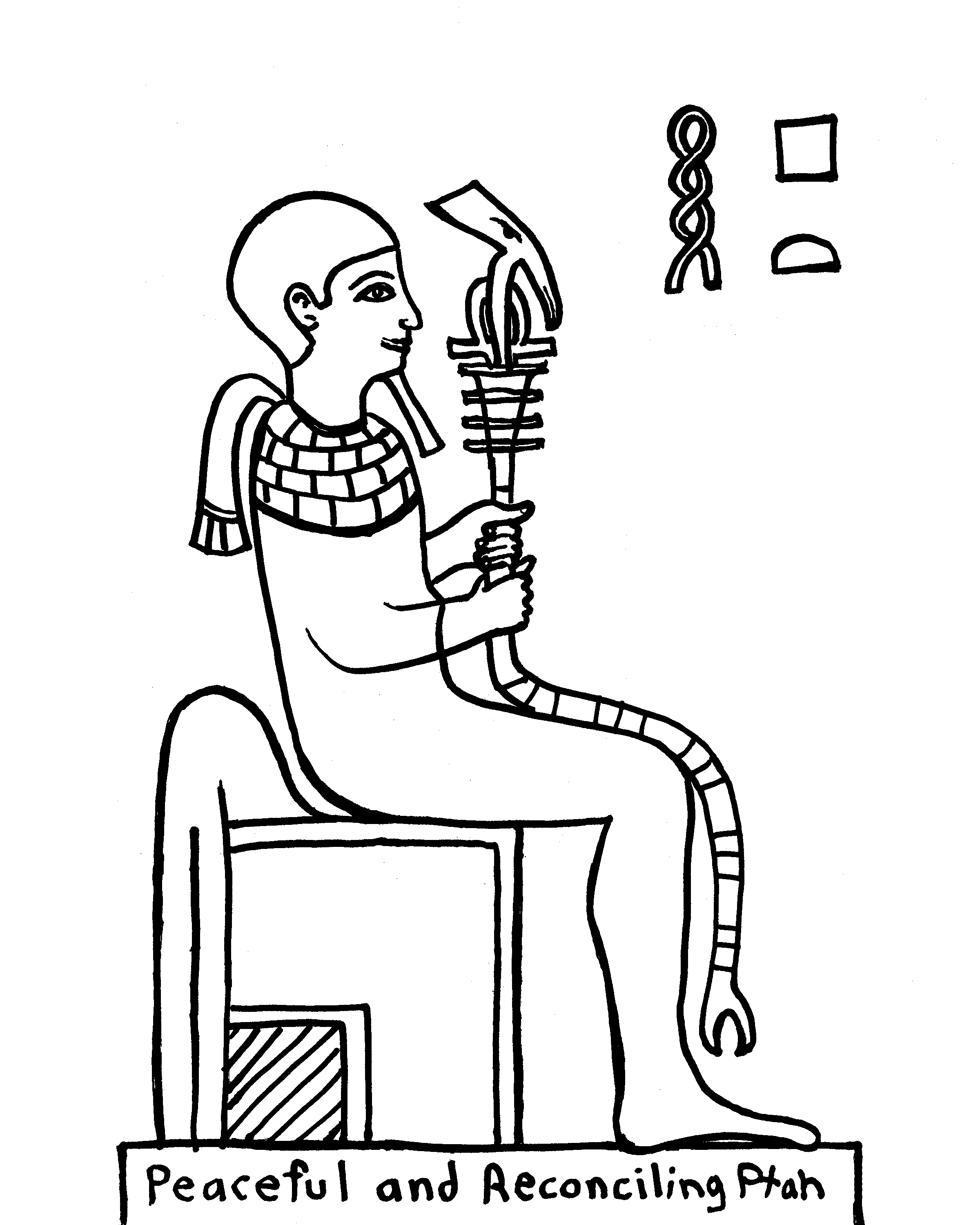 Disegno da colorare: Mitologia Egizia (Dei e Dee) #111425 - Pagine da Colorare Stampabili Gratuite