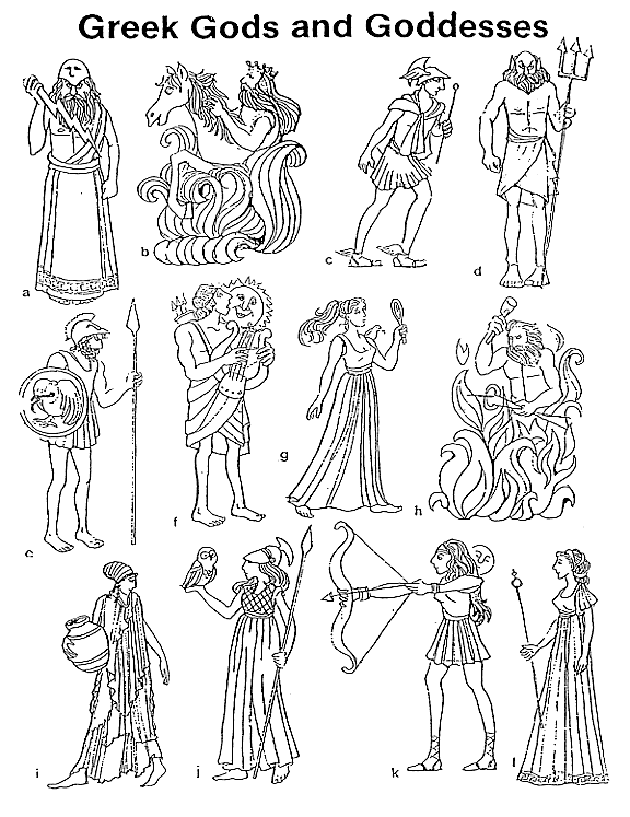 Disegno da colorare: mitologia greca (Dei e Dee) #109694 - Pagine da Colorare Stampabili Gratuite