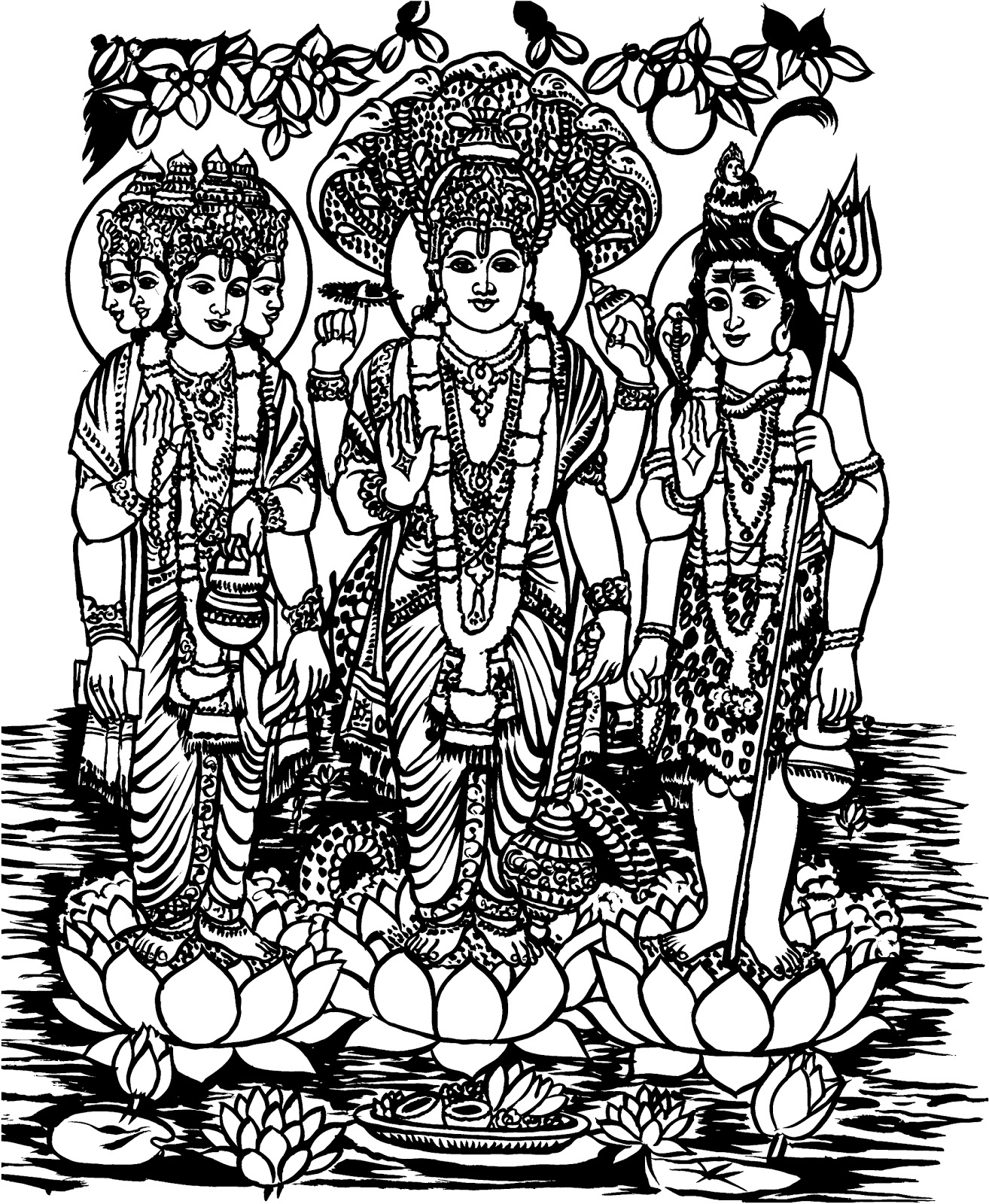 Disegno da colorare: Mitologia indù (Dei e Dee) #109212 - Pagine da Colorare Stampabili Gratuite