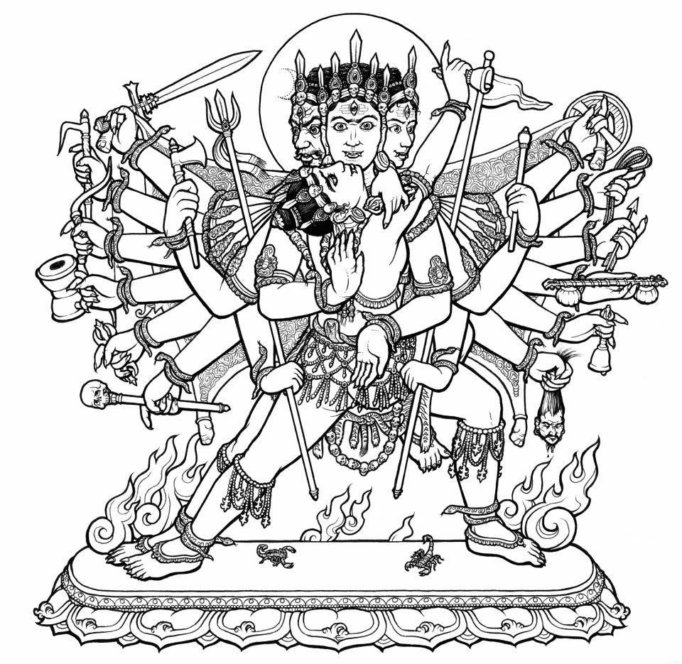 Disegno da colorare: Mitologia indù (Dei e Dee) #109231 - Pagine da Colorare Stampabili Gratuite