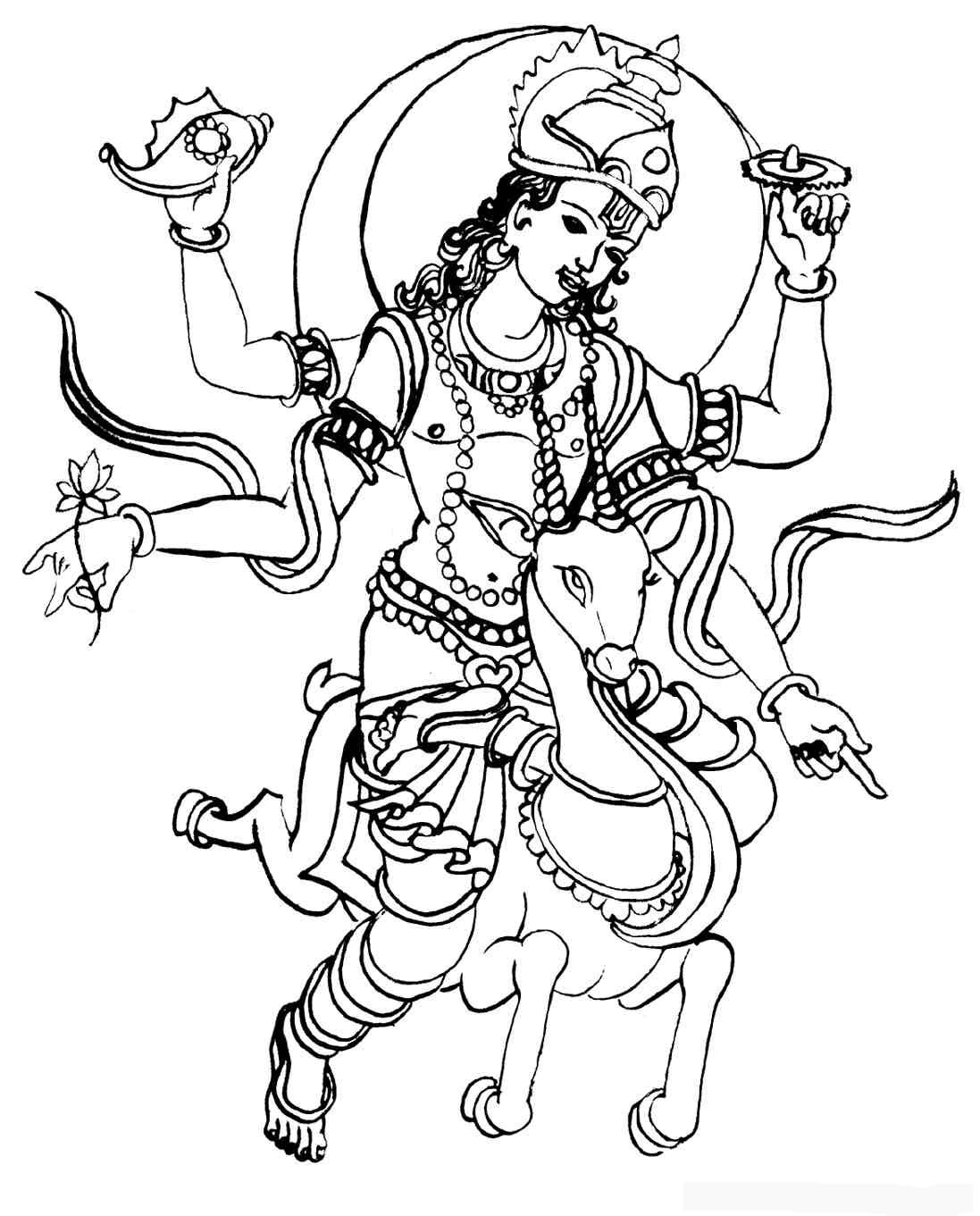 Disegno da colorare: Mitologia indù (Dei e Dee) #109240 - Pagine da Colorare Stampabili Gratuite