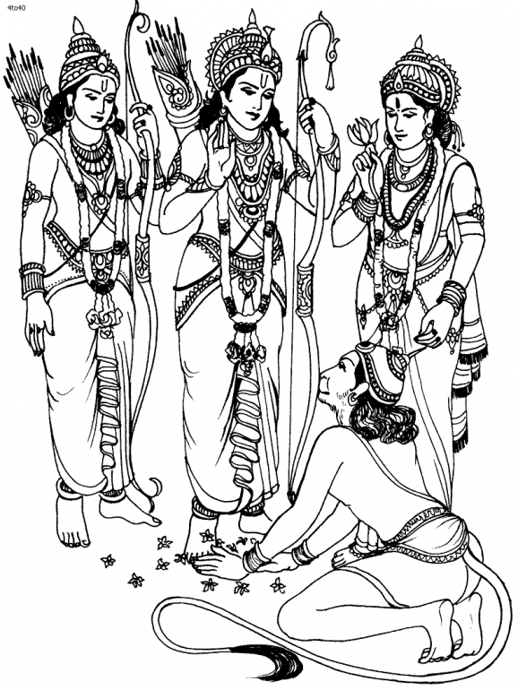 Disegno da colorare: Mitologia indù (Dei e Dee) #109295 - Pagine da Colorare Stampabili Gratuite