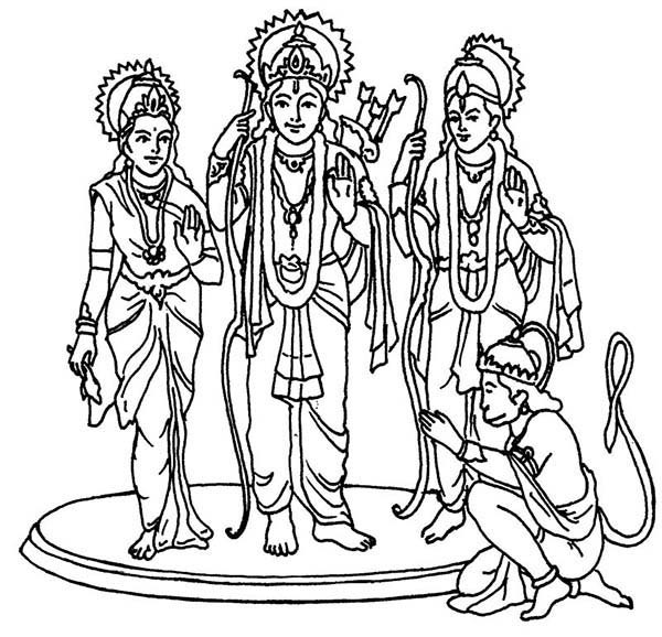 Disegno da colorare: Mitologia indù (Dei e Dee) #109420 - Pagine da Colorare Stampabili Gratuite
