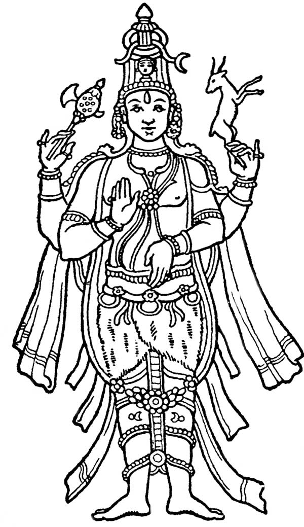 Disegno da colorare: Mitologia indù (Dei e Dee) #109444 - Pagine da Colorare Stampabili Gratuite