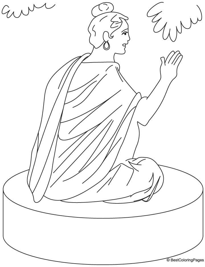 Disegno da colorare: Mitologia indù: Buddha (Dei e Dee) #89511 - Pagine da Colorare Stampabili Gratuite