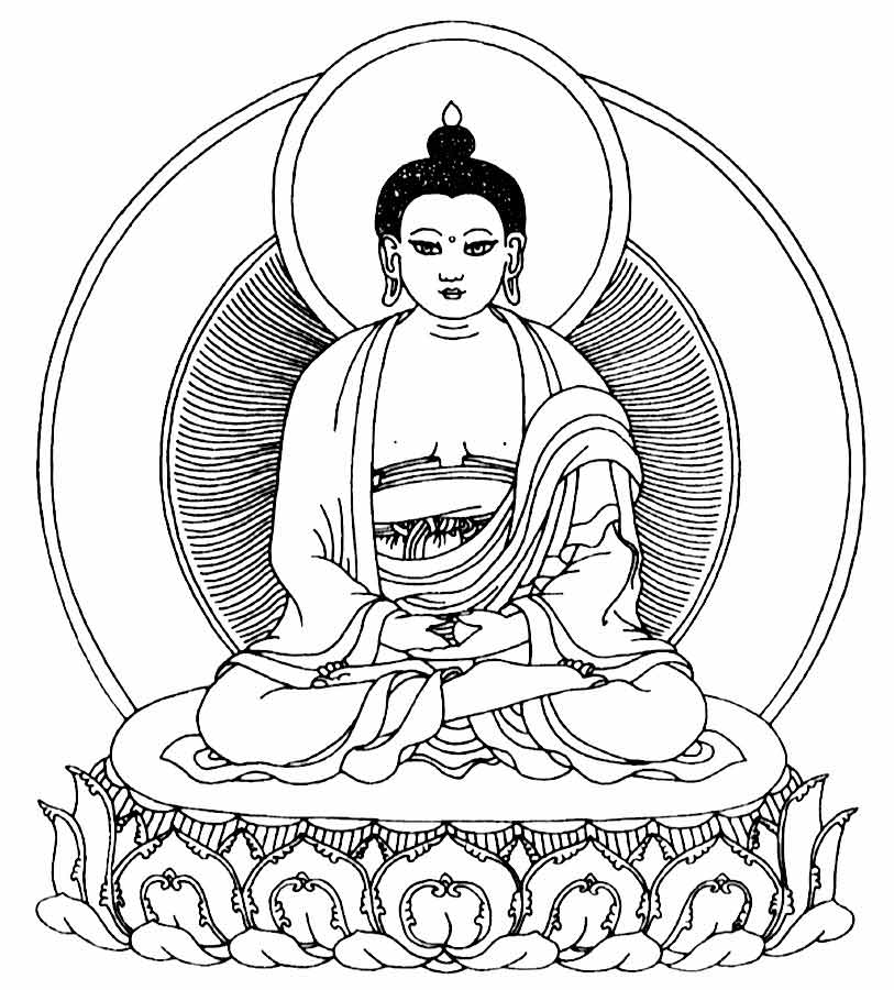 Disegno da colorare: Mitologia indù: Buddha (Dei e Dee) #89525 - Pagine da Colorare Stampabili Gratuite