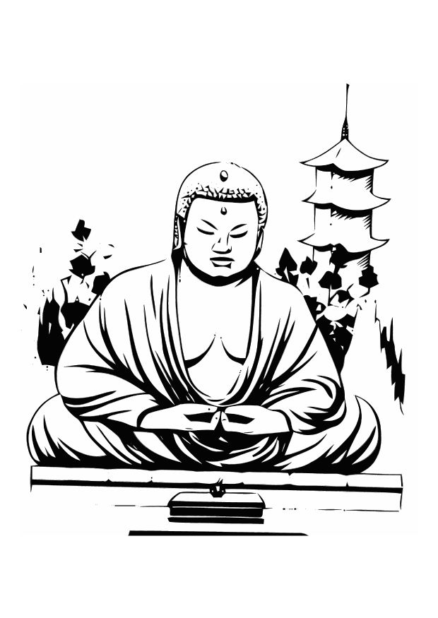 Disegno da colorare: Mitologia indù: Buddha (Dei e Dee) #89527 - Pagine da Colorare Stampabili Gratuite