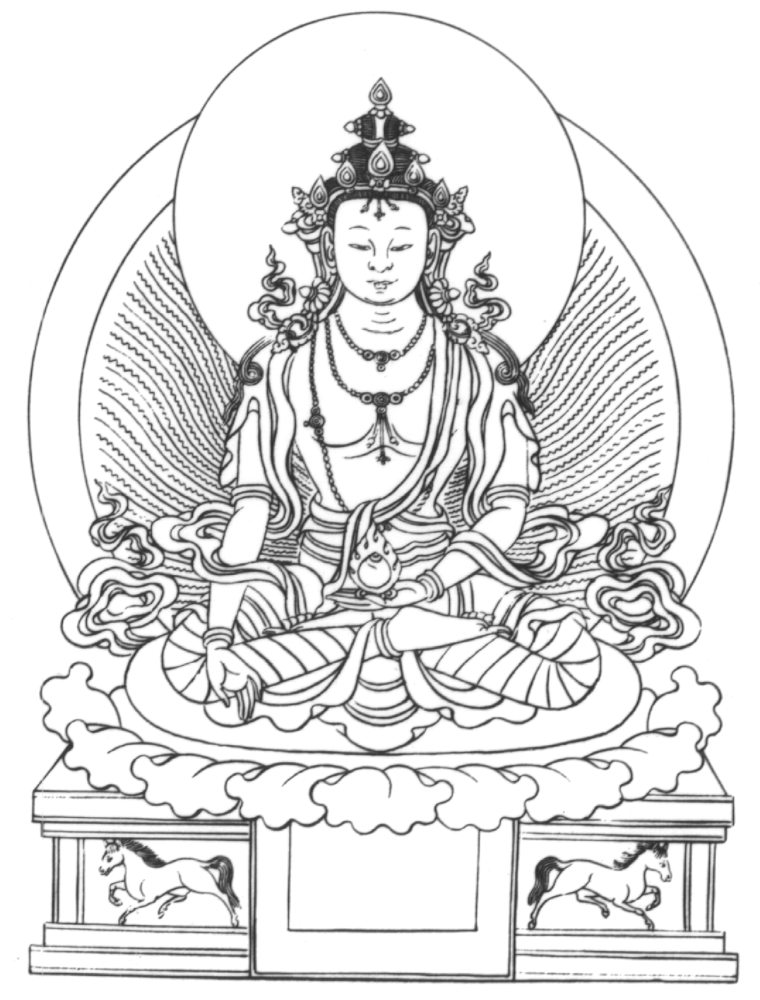 Disegno da colorare: Mitologia indù: Buddha (Dei e Dee) #89541 - Pagine da Colorare Stampabili Gratuite