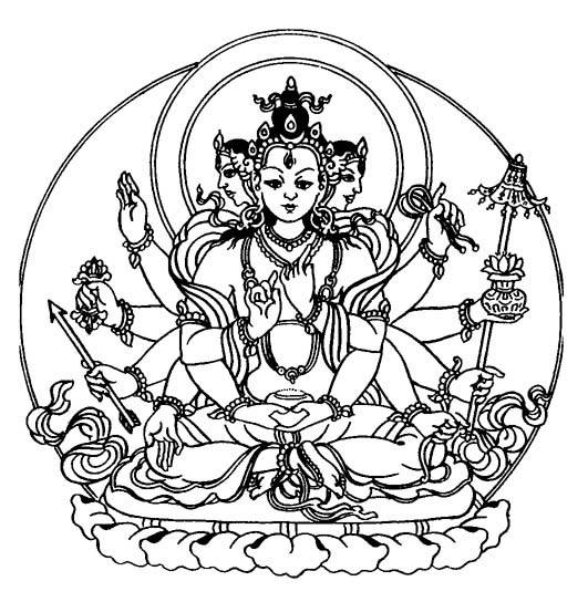 Disegno da colorare: Mitologia indù: Buddha (Dei e Dee) #89544 - Pagine da Colorare Stampabili Gratuite