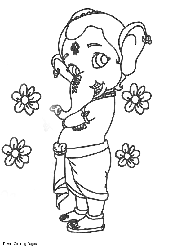 Disegno da colorare: Mitologia indù: Ganesh (Dei e Dee) #96852 - Pagine da Colorare Stampabili Gratuite
