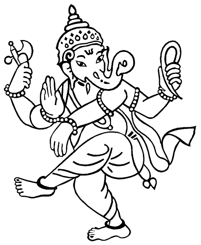 Disegno da colorare: Mitologia indù: Ganesh (Dei e Dee) #96853 - Pagine da Colorare Stampabili Gratuite