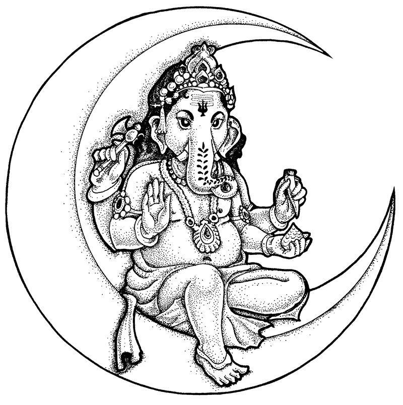 Disegno da colorare: Mitologia indù: Ganesh (Dei e Dee) #96857 - Pagine da Colorare Stampabili Gratuite