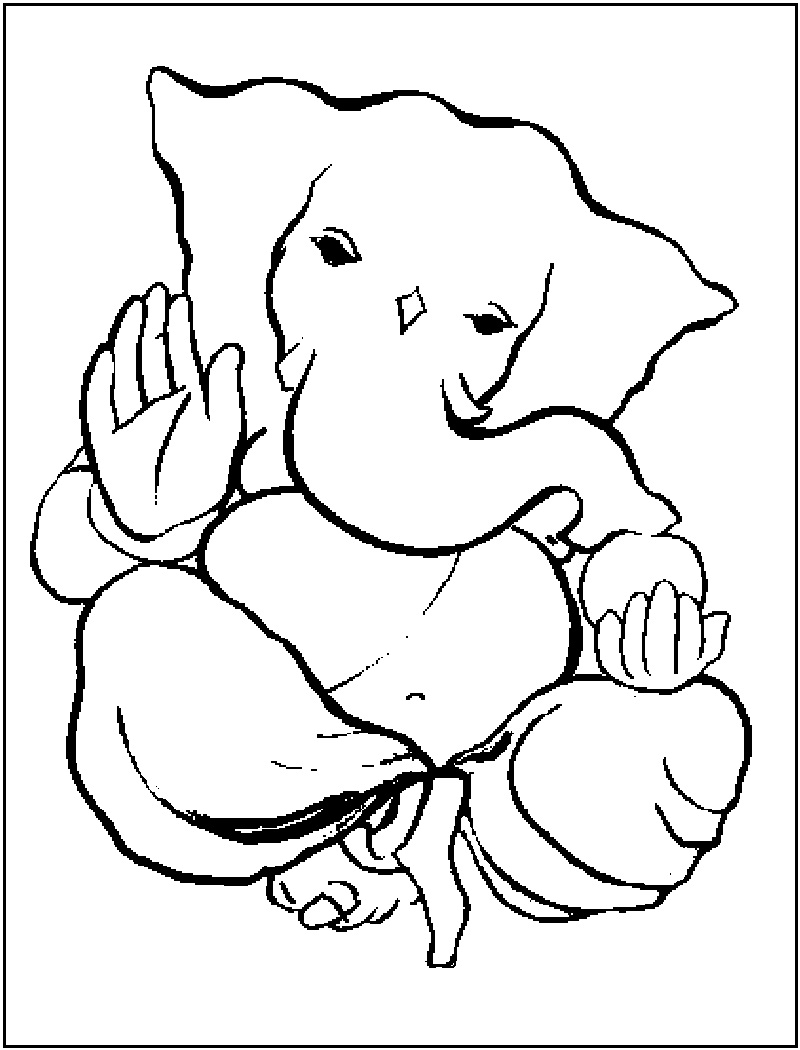 Disegno da colorare: Mitologia indù: Ganesh (Dei e Dee) #96859 - Pagine da Colorare Stampabili Gratuite