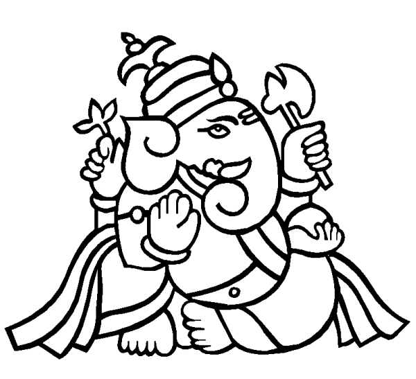 Disegno da colorare: Mitologia indù: Ganesh (Dei e Dee) #96867 - Pagine da Colorare Stampabili Gratuite