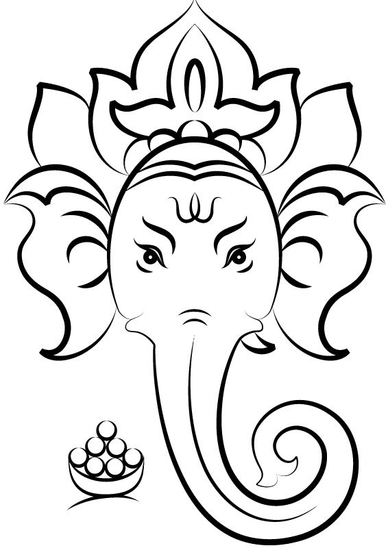 Disegno da colorare: Mitologia indù: Ganesh (Dei e Dee) #96874 - Pagine da Colorare Stampabili Gratuite