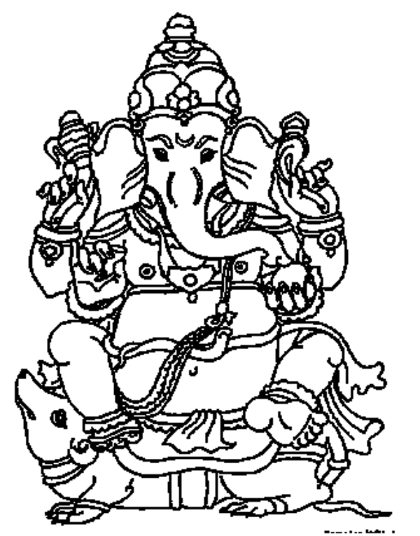 Disegno da colorare: Mitologia indù: Ganesh (Dei e Dee) #96878 - Pagine da Colorare Stampabili Gratuite
