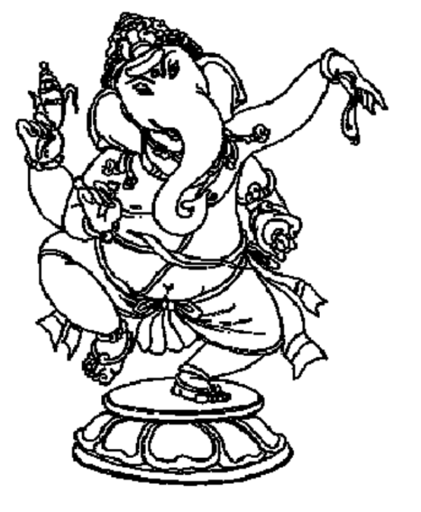 Disegno da colorare: Mitologia indù: Ganesh (Dei e Dee) #96888 - Pagine da Colorare Stampabili Gratuite