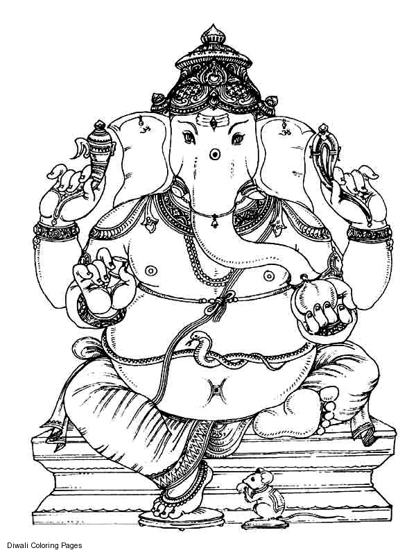 Disegno da colorare: Mitologia indù: Ganesh (Dei e Dee) #96897 - Pagine da Colorare Stampabili Gratuite