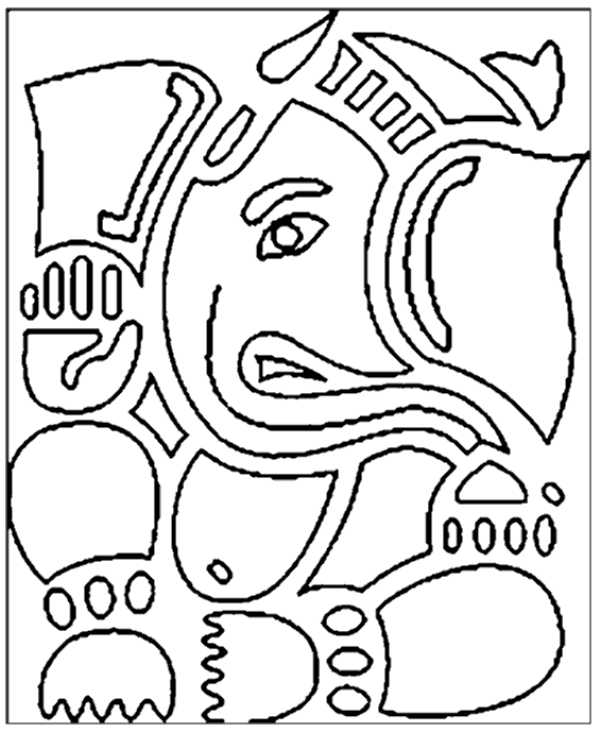 Disegno da colorare: Mitologia indù: Ganesh (Dei e Dee) #96901 - Pagine da Colorare Stampabili Gratuite