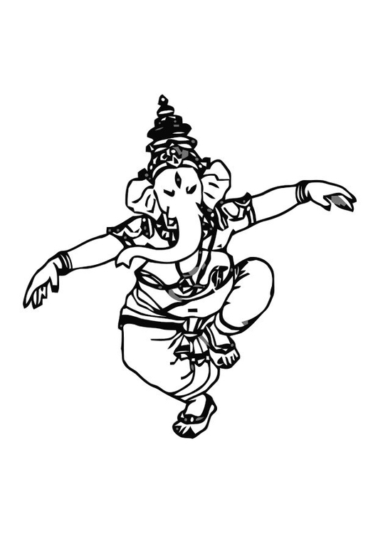 Disegno da colorare: Mitologia indù: Ganesh (Dei e Dee) #96911 - Pagine da Colorare Stampabili Gratuite