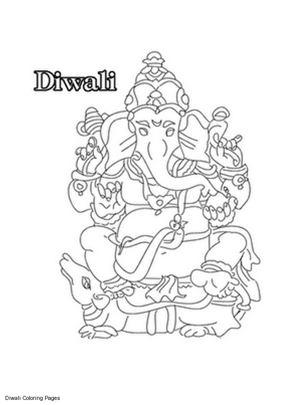 Disegno da colorare: Mitologia indù: Ganesh (Dei e Dee) #96925 - Pagine da Colorare Stampabili Gratuite