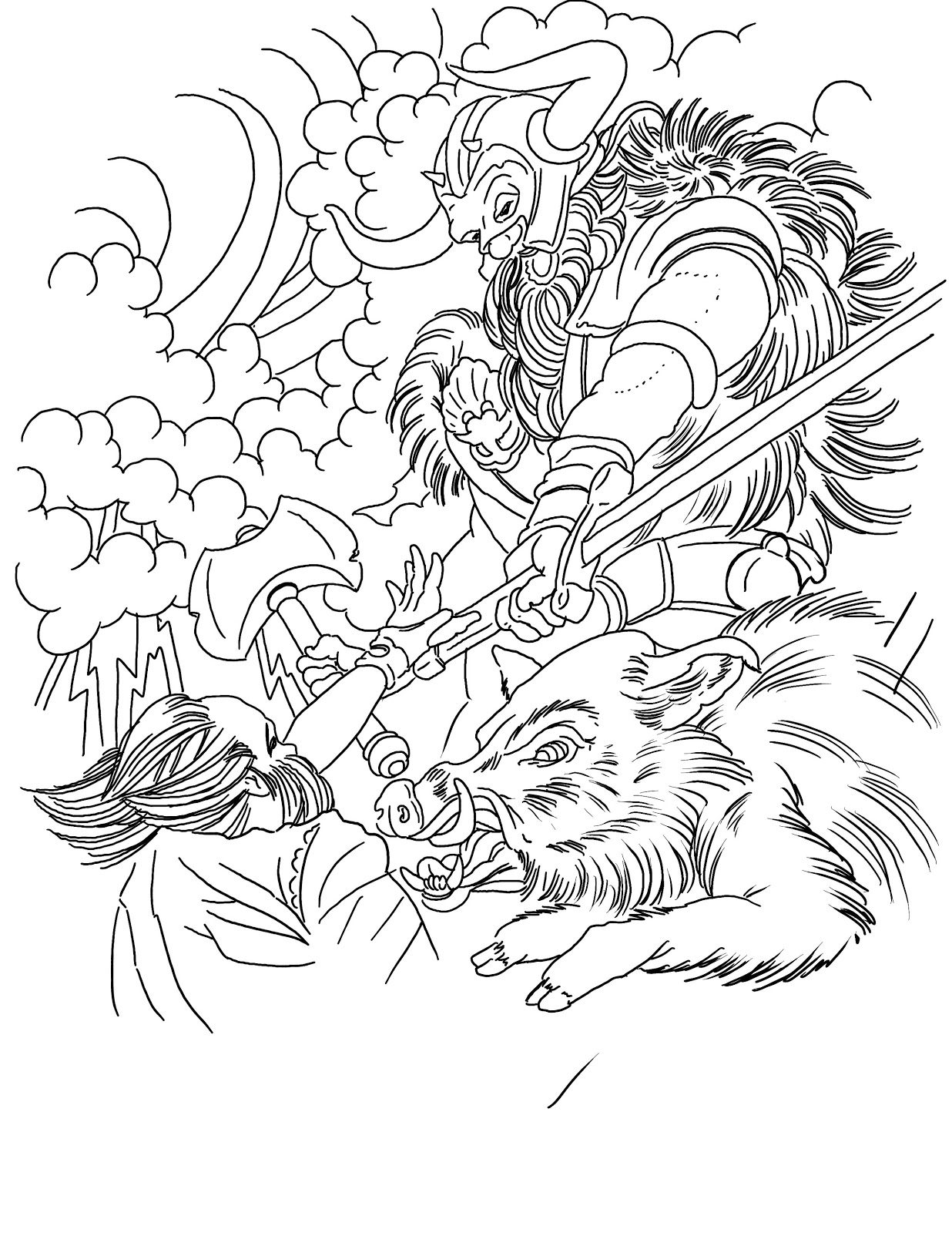 Disegno da colorare: Mitologia nordica (Dei e Dee) #110689 - Pagine da Colorare Stampabili Gratuite