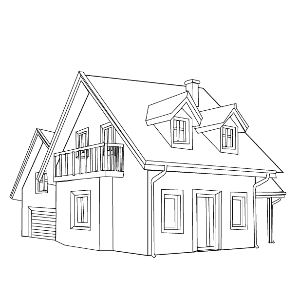 Disegno da colorare: Casa (Edifici e architettura) #64695 - Pagine da Colorare Stampabili Gratuite