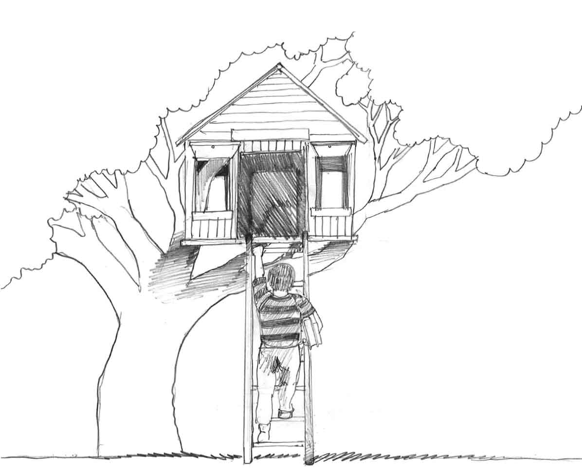 Disegno da colorare: Casa sull'albero (Edifici e architettura) #66050 - Pagine da Colorare Stampabili Gratuite