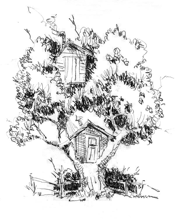Disegno da colorare: Casa sull'albero (Edifici e architettura) #66084 - Pagine da Colorare Stampabili Gratuite