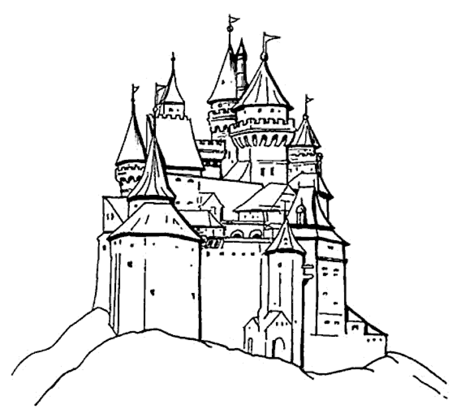 Disegno da colorare: Castello (Edifici e architettura) #62037 - Pagine da Colorare Stampabili Gratuite
